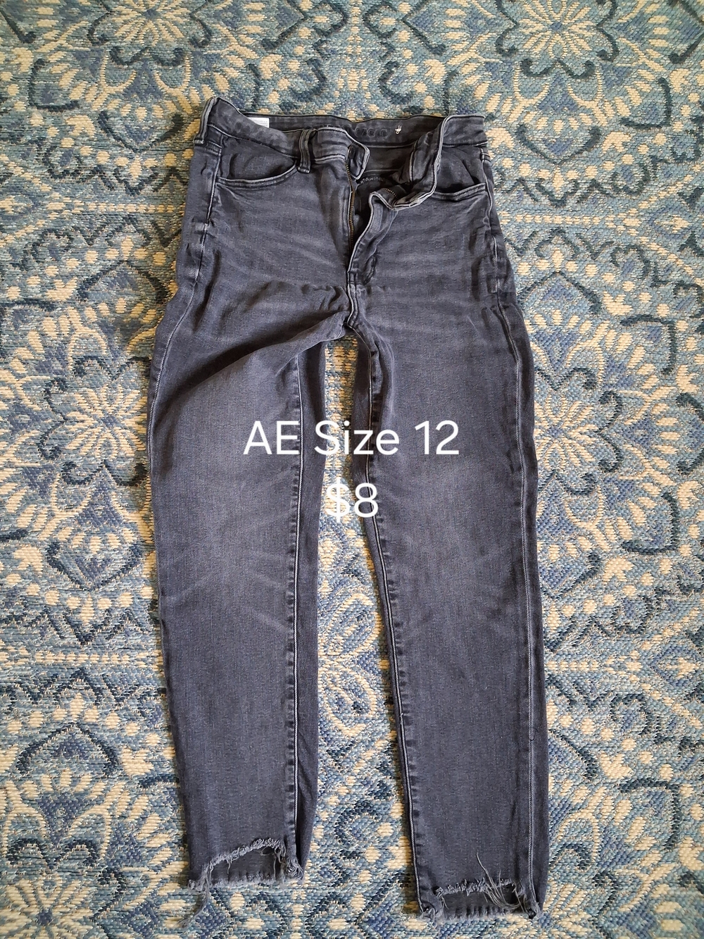 American Eagle Outfitters Washed Black Skinny Jeans